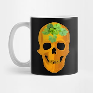 Golden Clover Skull Mug